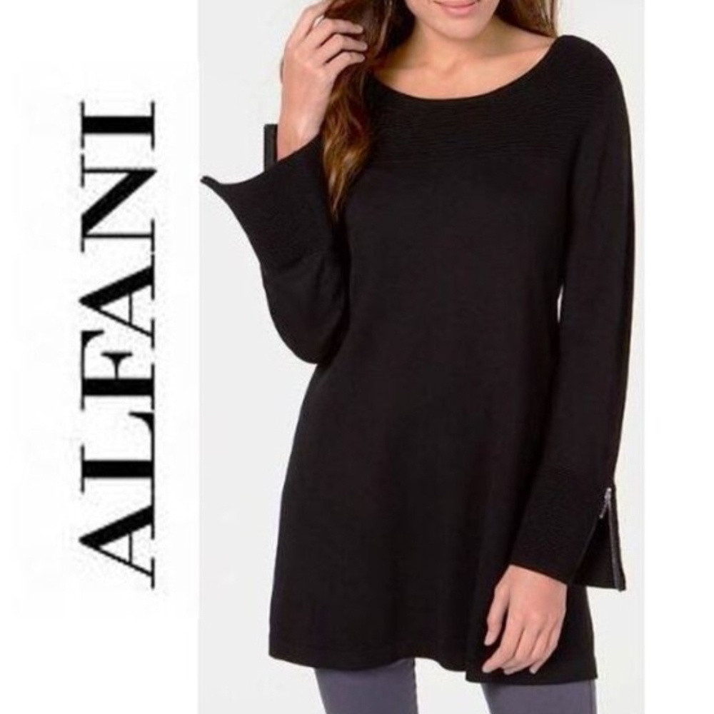 Alfani Women's Black Knit Top